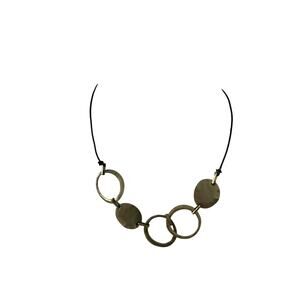 bib necklace gold tone